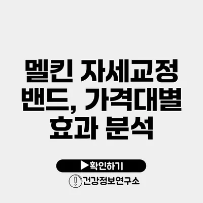 멜킨 자세교정 밴드, 가격대별 효과 분석