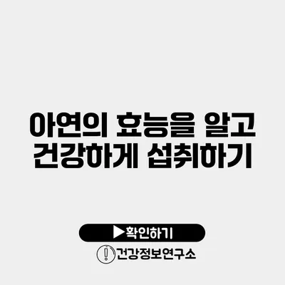 아연의 효능을 알고 건강하게 섭취하기