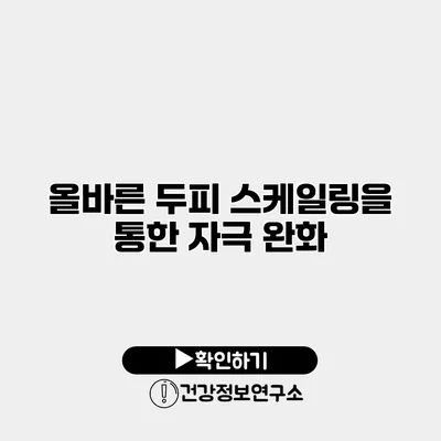 올바른 두피 스케일링을 통한 자극 완화