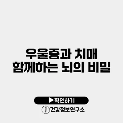 우울증과 치매 함께하는 뇌의 비밀