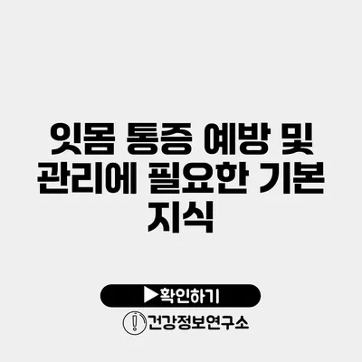 잇몸 통증 예방 및 관리에 필요한 기본 지식