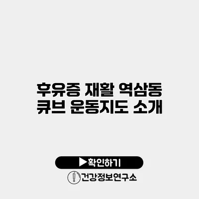 후유증 재활 역삼동 큐브 운동지도 소개