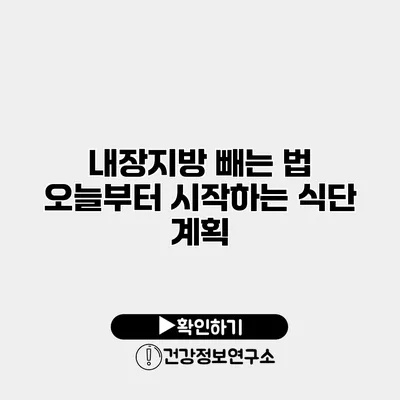 내장지방 빼는 법 오늘부터 시작하는 식단 계획