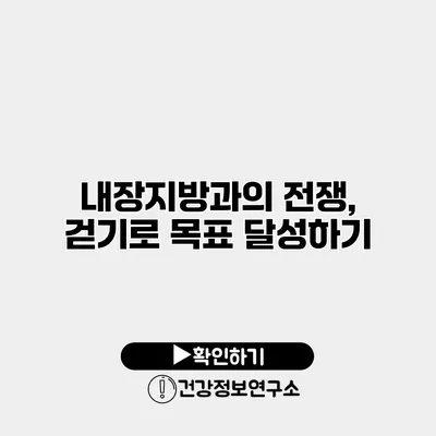 내장지방과의 전쟁, 걷기로 목표 달성하기