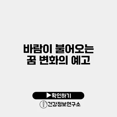 바람이 불어오는 꿈 변화의 예고