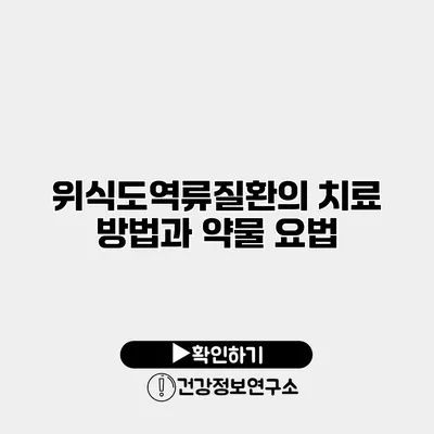 위식도역류질환의 치료 방법과 약물 요법