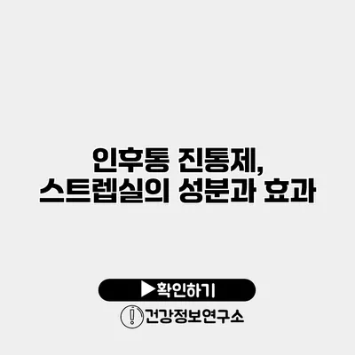 인후통 진통제, 스트렙실의 성분과 효과