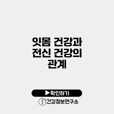 잇몸 건강과 전신 건강의 관계
