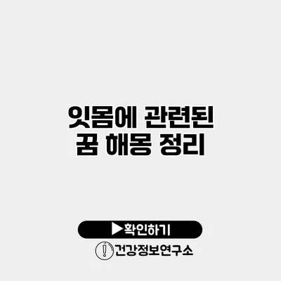 잇몸에 관련된 꿈 해몽 정리