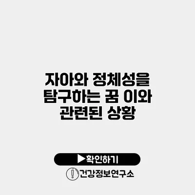 자아와 정체성을 탐구하는 꿈 이와 관련된 상황