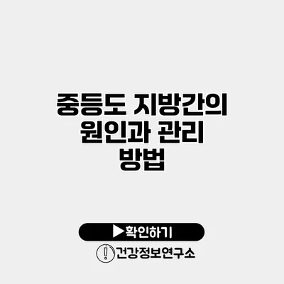 중등도 지방간의 원인과 관리 방법