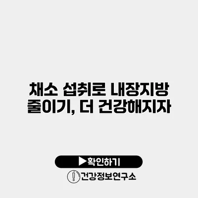 채소 섭취로 내장지방 줄이기, 더 건강해지자