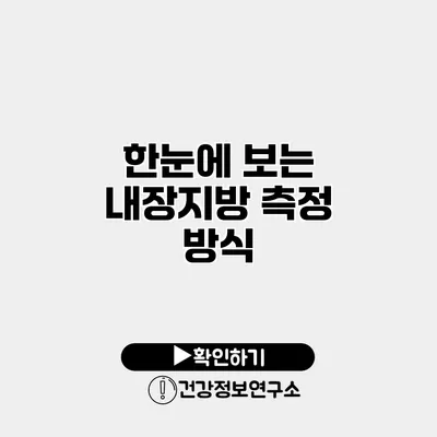 한눈에 보는 내장지방 측정 방식