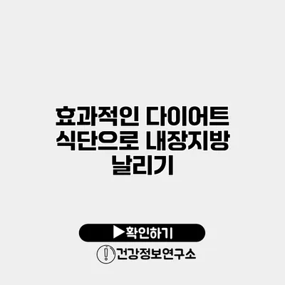 효과적인 다이어트 식단으로 내장지방 날리기